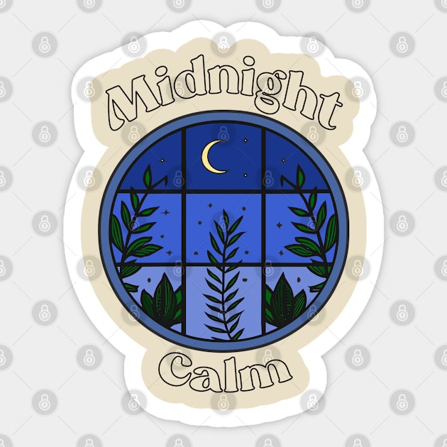 Midnight Calm Sticker by PlushPrints